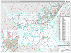 Wilmington-Newark Metro Area Digital Map Premium Style